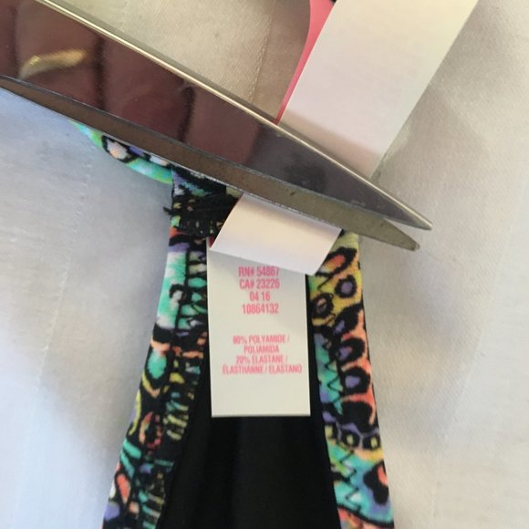 Victoria's Secret Bikini 2 pcs Set Top Sz 32C Bottom Medium Pushup Paisley Boho - Picture 13 of 14